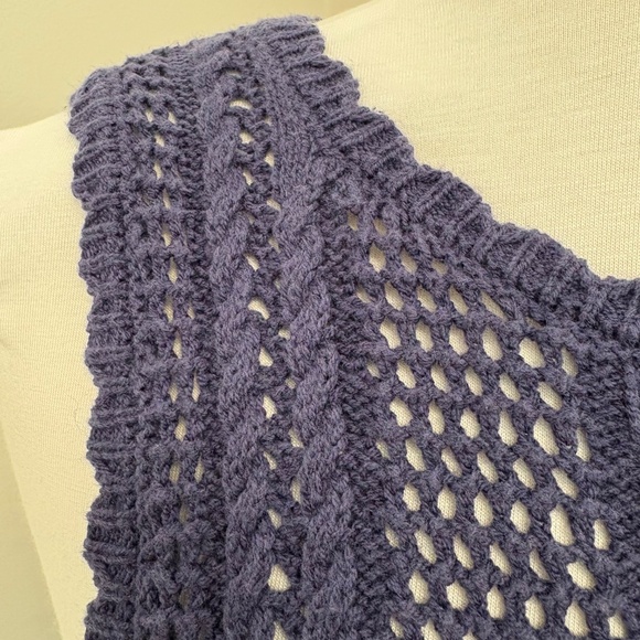 Kirundi Cotton Crochet Sweater Vest Tank Top Medium - Picture 5 of 12